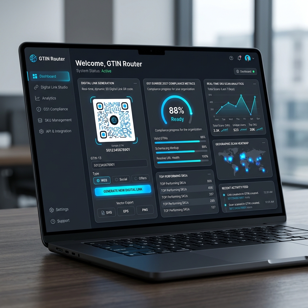 GTIN Router Platform Mockup